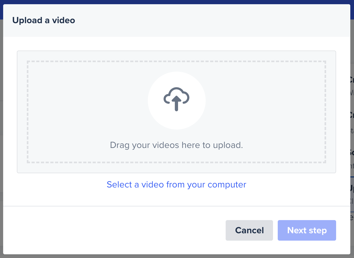 Upload video sharing. Video uploading Box mobile Version.