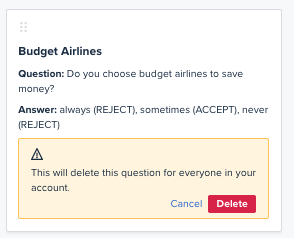 delete screener button