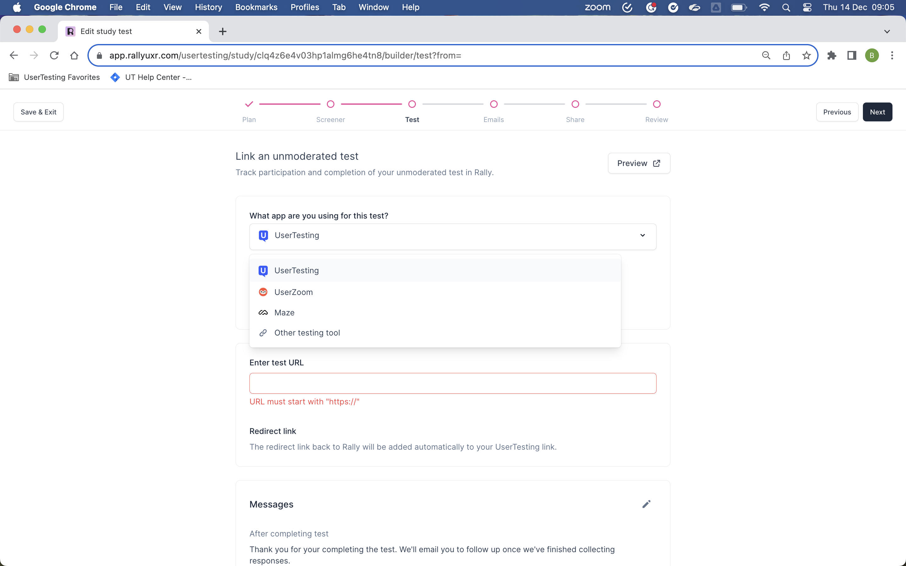 Rally UserTesting Integration Dropdown (1).png