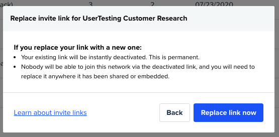 replace link now usertesting