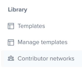 contributor networks navigation panel usertesting