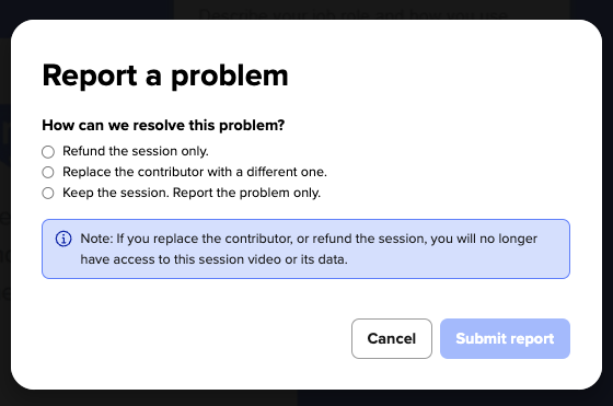 resolve the problem usertesting
