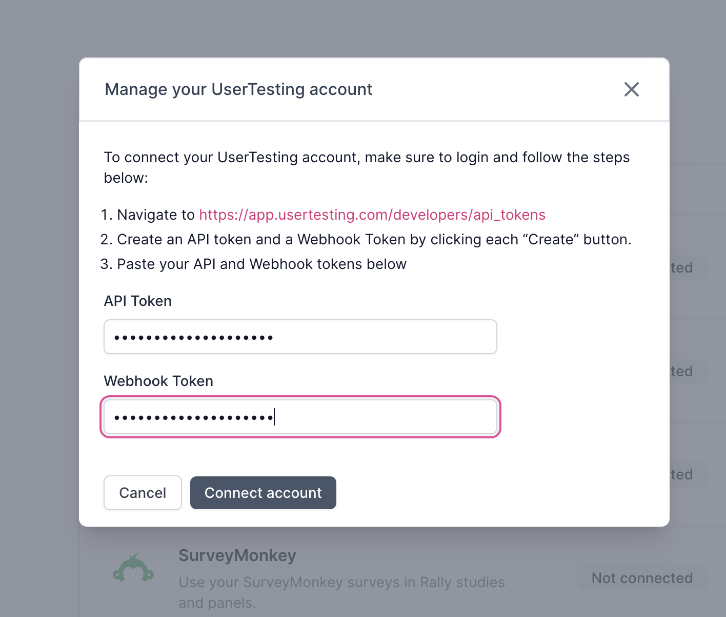 Rally Integration for UserTesting – Knowledge Base Home