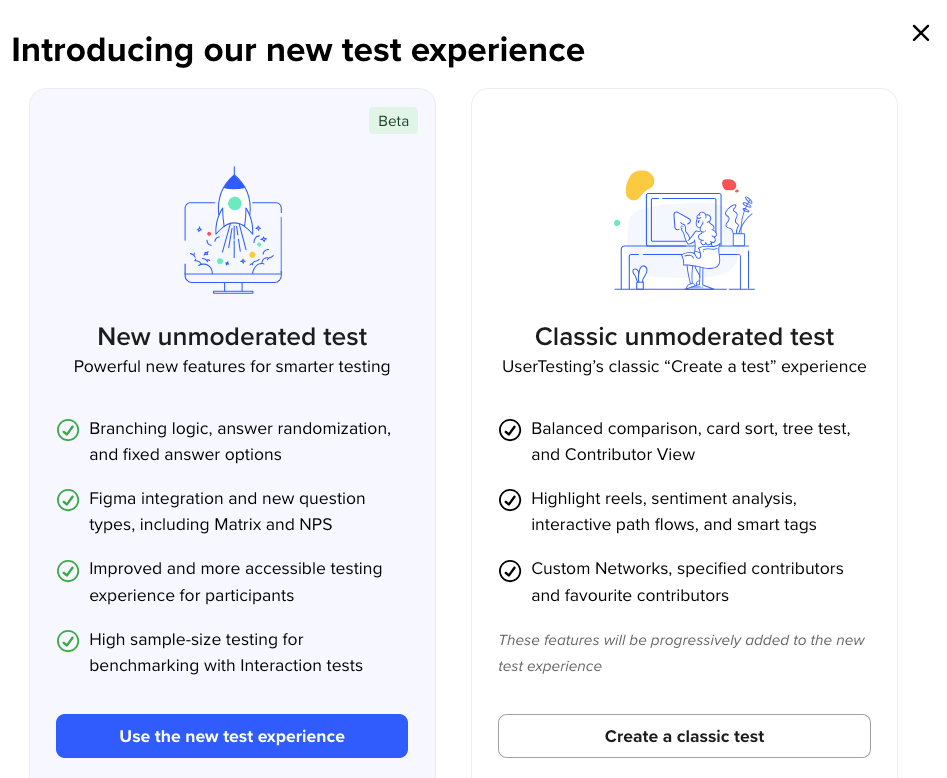 New moderated experience