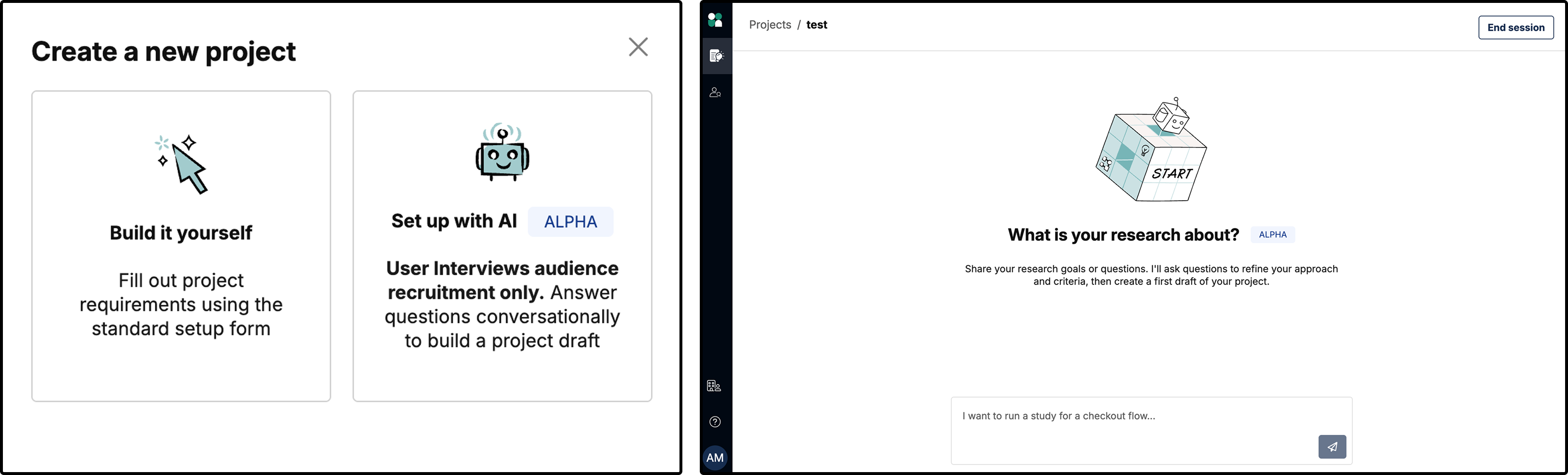 Set up a project with the AI agent